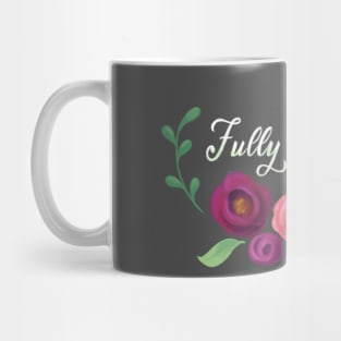 Fully Vaccinated - Purple Flowers Mug